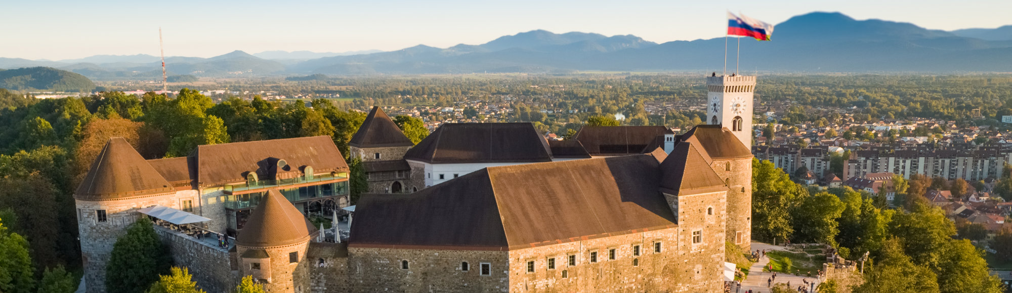 Ljubljana Castle photographed from above.