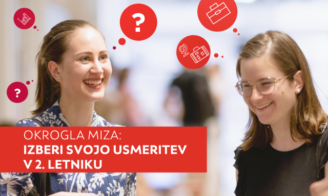 Okrogla miza Izberi svojo usmeritev v 2. letniku