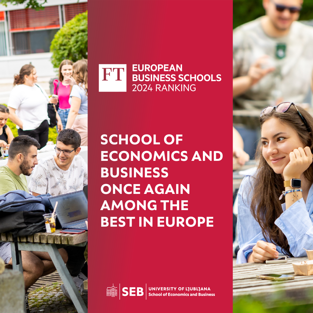 Students in the SEB atrium, announcement of the FT ranking of the best schools