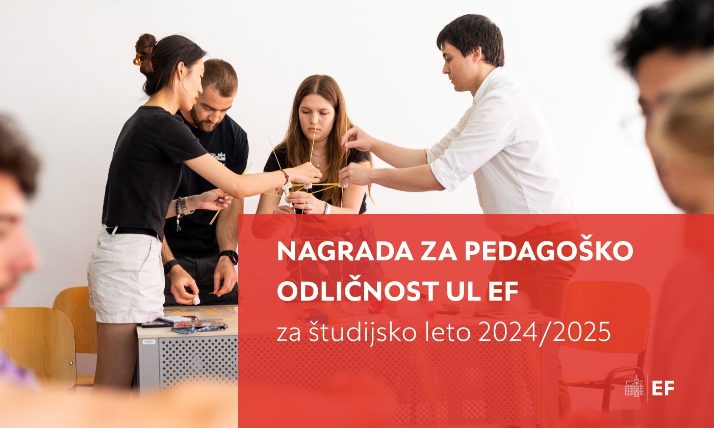 Nagrada za pedagoško odličnost za študijsko leto 2024/2025