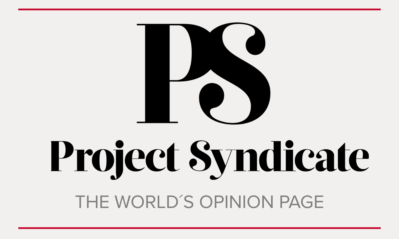 Logotip platforme Project Syndicate z začetnicama »PS« in napisom »The World’s Opinion Page«.