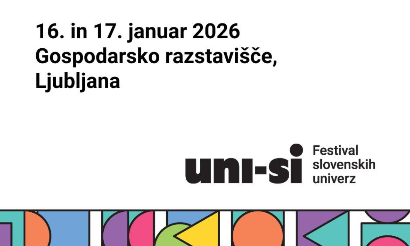 Plakat za dogodek UNI-SI.