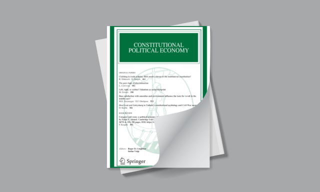 Cover: Constitutional Political Economy