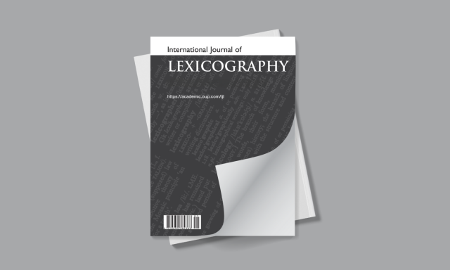 Cover: International Journal of Lexicography
