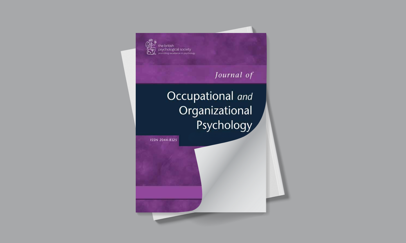 Naslovnica: Journal of Occupational and Organizational Psychology