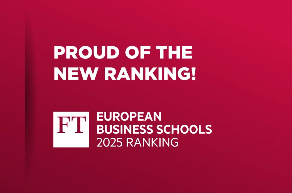 Announcing the achievement with the Financial Times logo