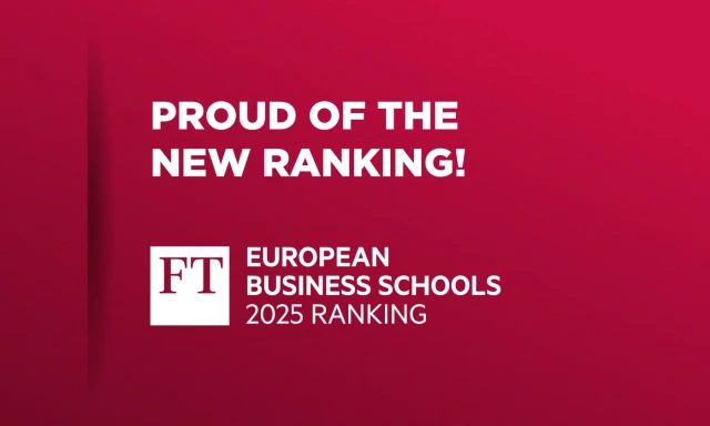 Announcing the achievement with the Financial Times logo