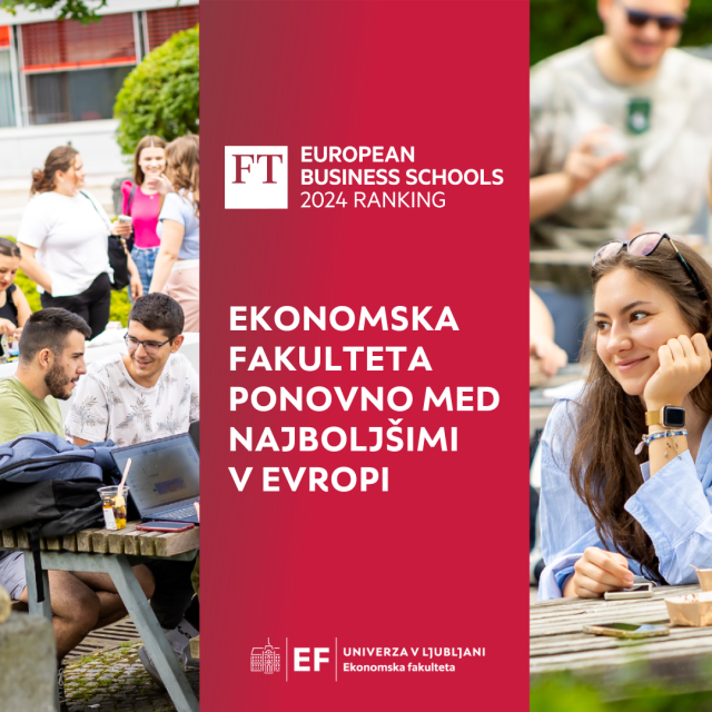 Ekonomska fakulteta ponovno med najboljšimi v Evropi.