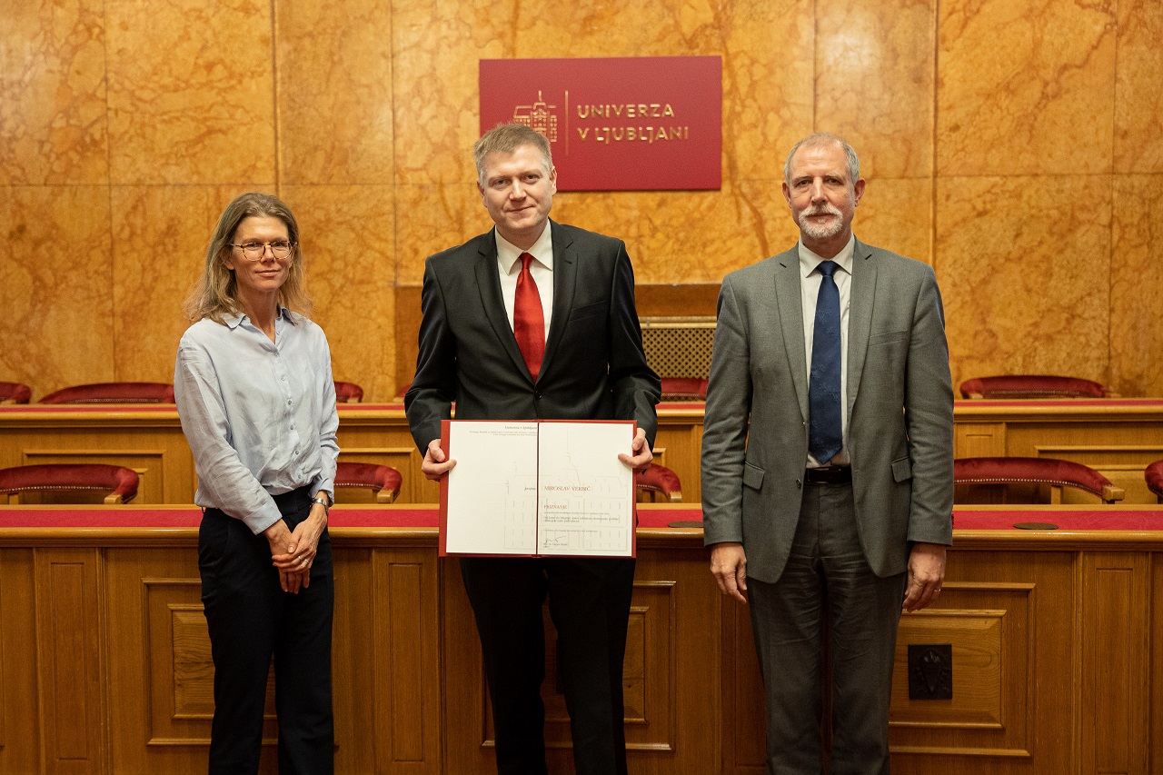 Prof. dr. Miroslav Verbič prejemnik priznanja za najodličnejše raziskovalne dosežke UL 2024