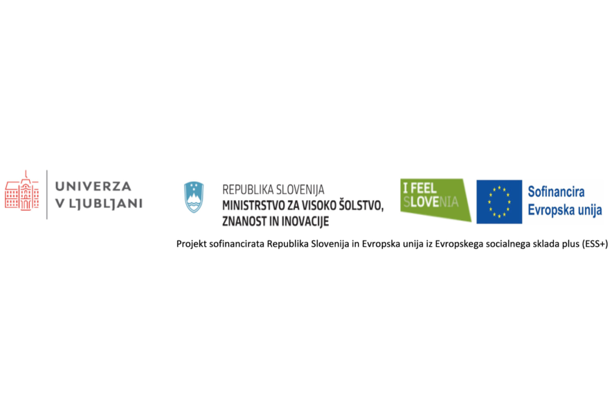 Štirje logotipi na beli podlagi. 